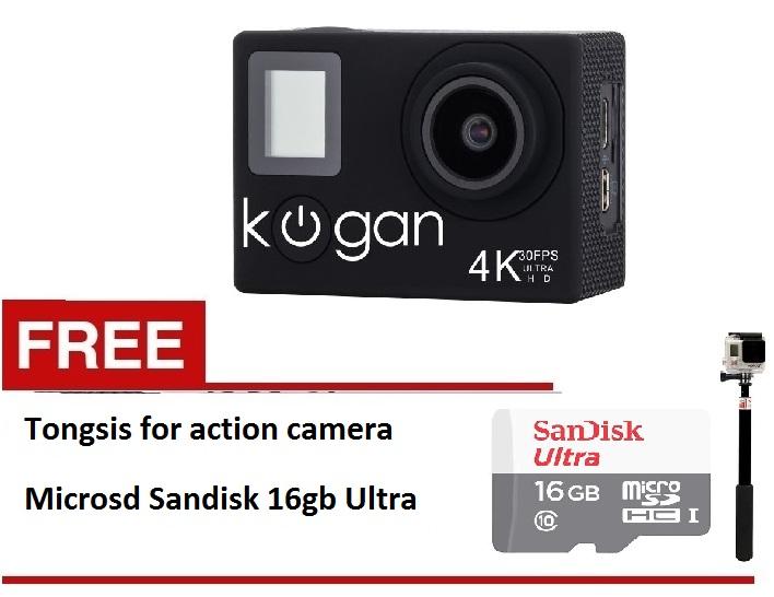 Kogan Action Camera 4K NV UltraHD 16MP Paket Lengkap Hitam
