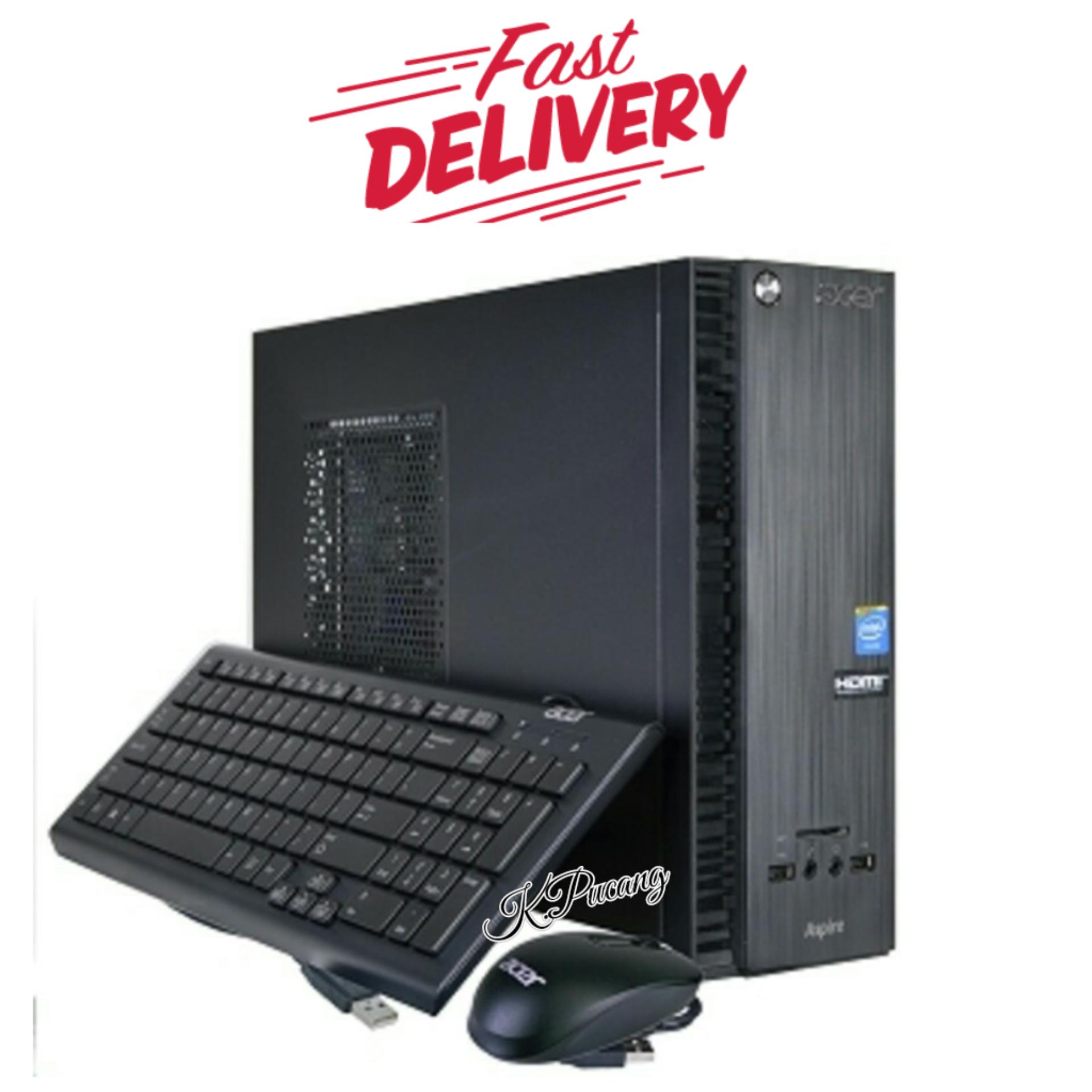 PC Built Up Acer Aspire XC-704G | Intel Celeron CPU N3050 | 4GB Ram | 500GB Hdd | Windows 10 Home | Black | FREE Asuransi Paket