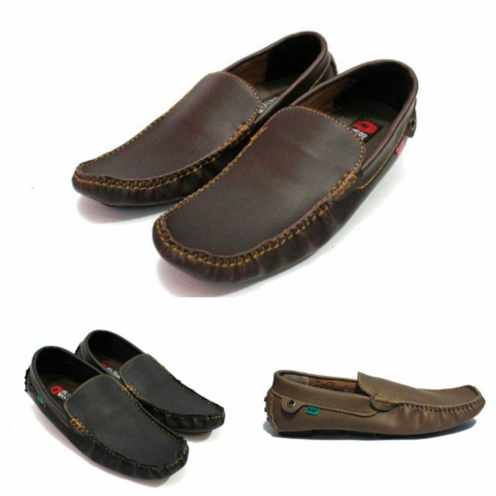 Promo sepatu casual pria slop.slip on santai blackmaster original joger formal / compt kickers....flat shoes Diskon