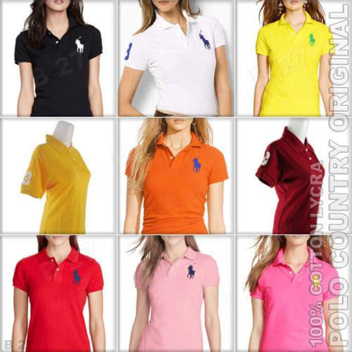 Best Seller!!! POLO COUNTRY Original C3-0 Kaos Polo Shirt Wanita Cotton Lycra Keren Terbaru Murah