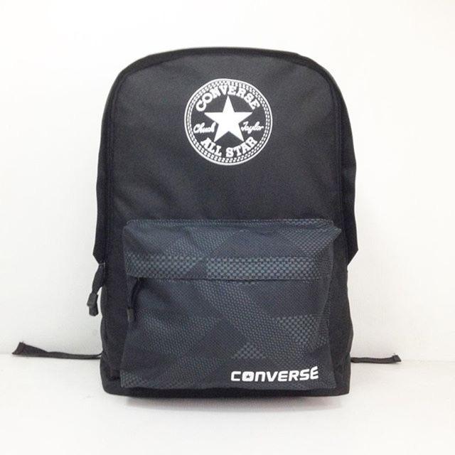 Tas Ransel Converse Corak Tribal Black - Nike - Sekolah - Cowok Cewek Tas Punggung Backpack Grosir Murah