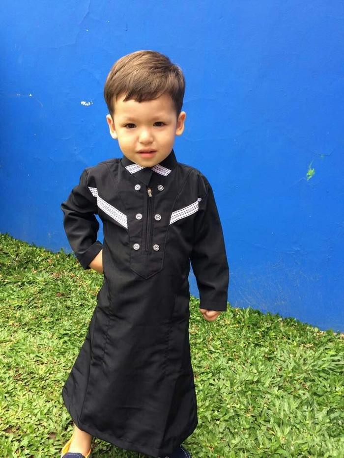 koko anak gamis anak pria warna hitam