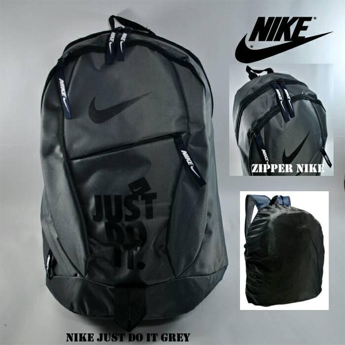 Tas Ransel Sekolah Kuliah Nike Just Do It Abu - Abu Model Terbaru Grosir Murah