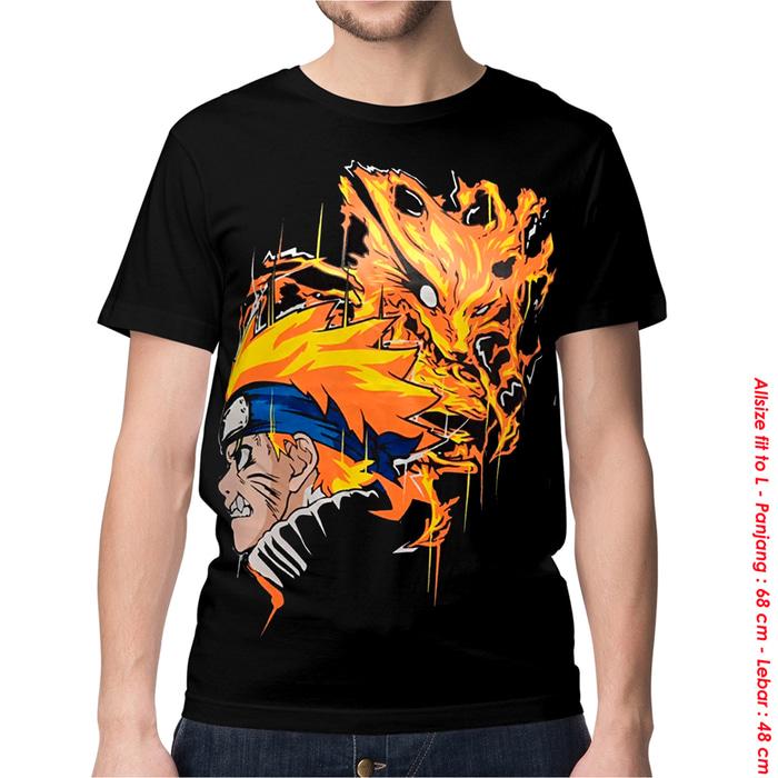 KAOS BAJU DISTRO ANIME - NARUTO 2 FACE SPANDEX