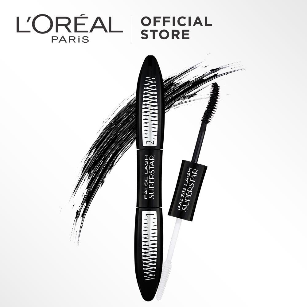 L'Oreal Paris Falsh Lash Superstar Mascara - by L'Oreal Paris Makeup | Maskara Loreal Hitam Tebal Panjang 2 in 1 Primer dan Top Coat
