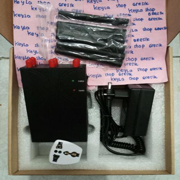 GRESIK Jammer signal portable 6 antenna antena blocker handheld anti lacak alat penghilang sinyal hp gsm