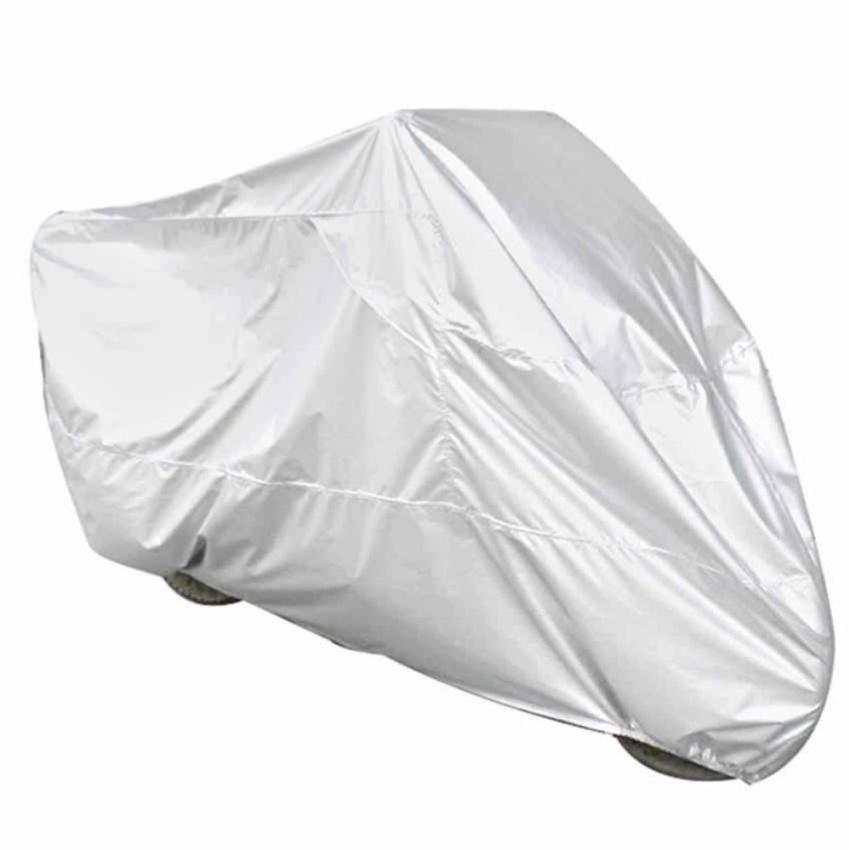 Sarung Penutup Motor Bahan Parasut Cover Bike 230 x 100 x 130cm Size L s1656 - Silver