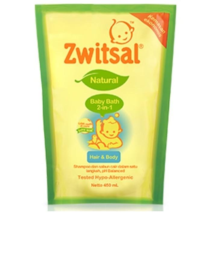 Zwitsal Natural Baby Bath 2 in 1 Hair & Body Shampo dan Sabun Cair Dalam Satu Langkah - 450ml