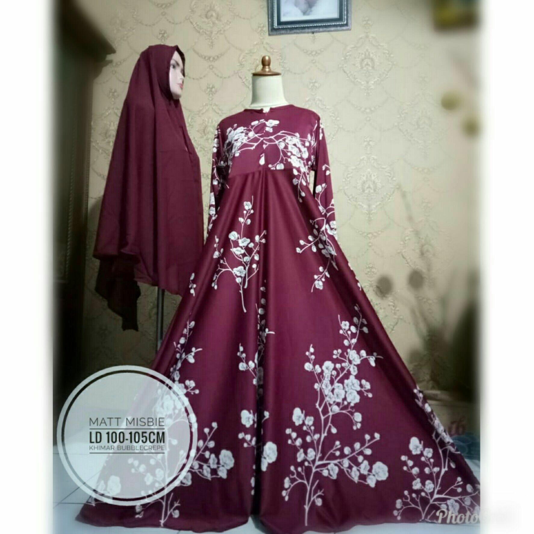 Nurulcollection-Baju gamis dress gaun muslim/gamis busui/gamis klok empat meter/Gamis murah/gamis motif/gamis polos/gamis terbaru