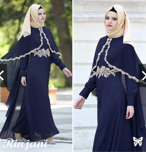 MoslemWear Gamis Syari Pesta Abaya Bordir + Jubah - Baju Kondangan Muslimah - Kaftan Pesta - Kebaya Modern - Terbaru - Gaun Pesta Muslim - Maxy Dress Hijab Jibab Batik - ihrinjani