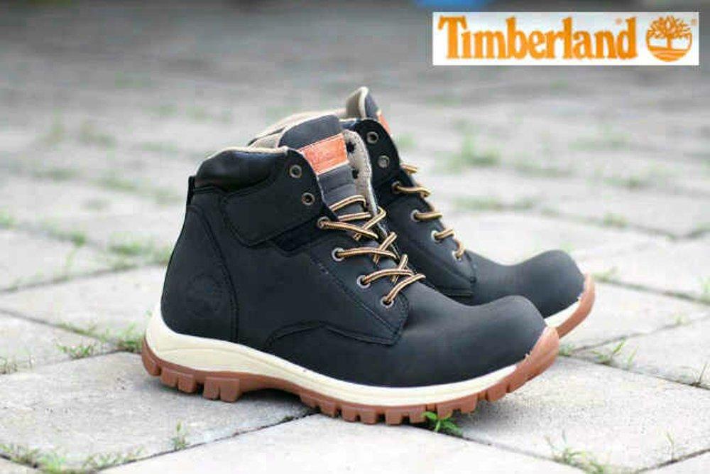 Promo Sepatu Boot safety Timberland jaguar buck (Ujung besi warna hitam, coklat dan tan) Fashion