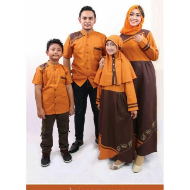 SR.D02 | Sarimbit muslim couple keluarga seragam baju terbaru koko gamis Ayah ibu anak branded murah Koko Anak No 2, 4, 6