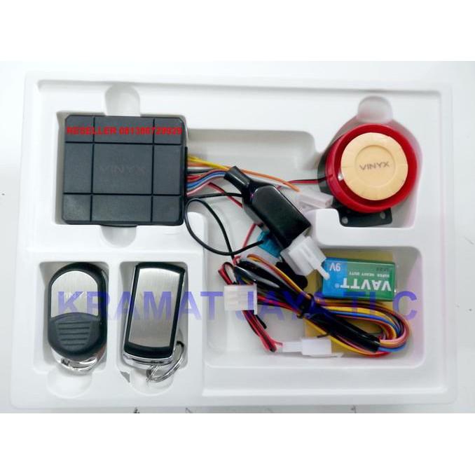 Alarm Motor Vinyx Dengan Starter 2 Remote Dan Batre Backup Bergaransi - Motor