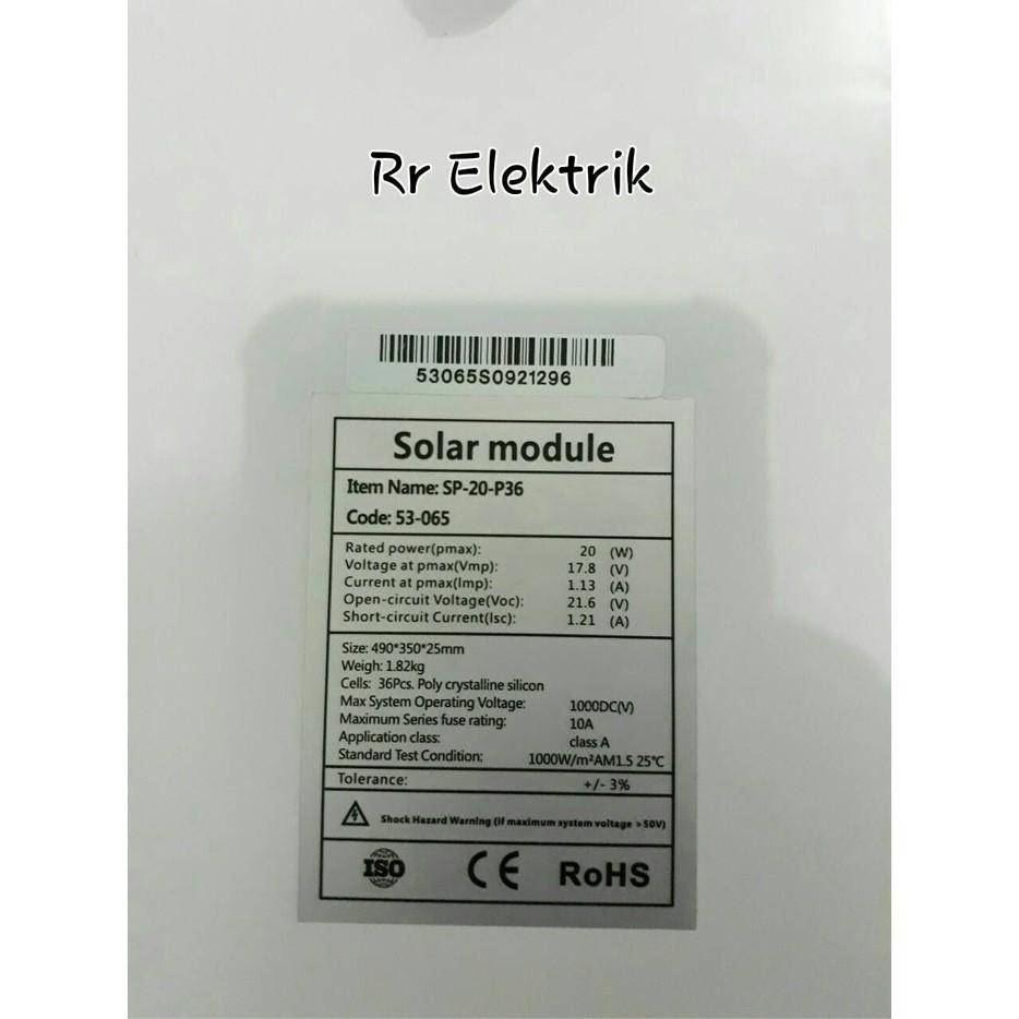 Promo Rhamadan HARGA PROMO Solar Panel / Solar Cell / Panel Surya S Series 20Wp Poly