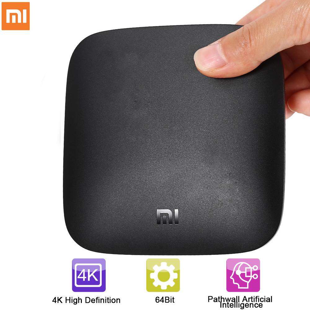 Asli Mi 3C Kotak TV 4 K 64bit Android 5.0 Pemutar Media Quad Core Amlogic S905 Dolby DTS HDMI Versi Cina-Hitam