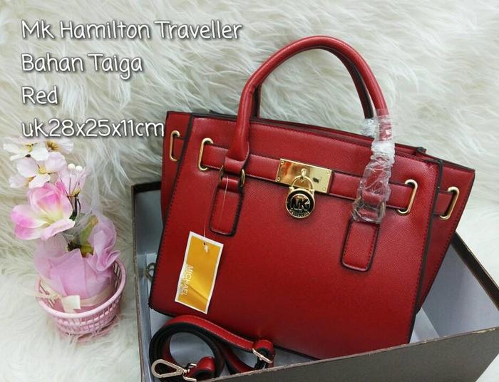 TAS WANITA MICHAEL KORS HAMILTON TRAVELLER TAIGA SEMIPREMIUM - EmFWyB