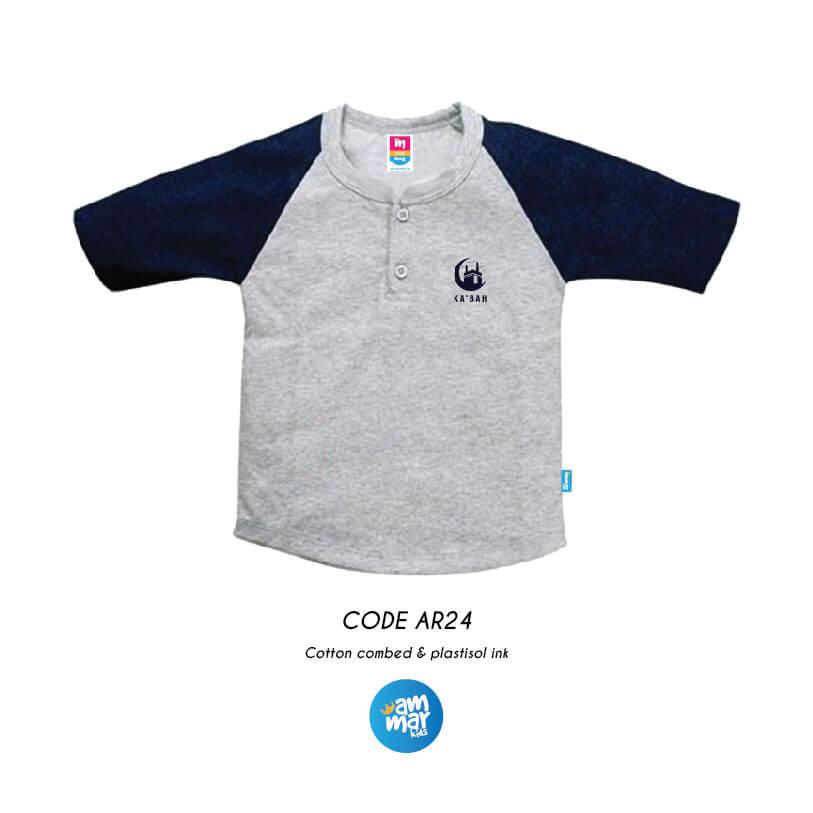 AMMAR KIDS KAOS DAKWAH MUSLIM ANAK RAGLAN KABAH USIA 1-12 TAHUN