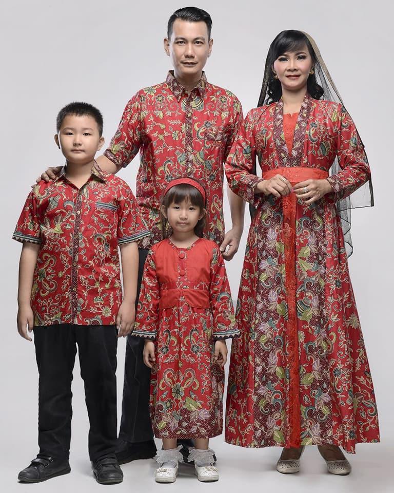 Baju Batik Keluarga Gamis Gentong 3pcs