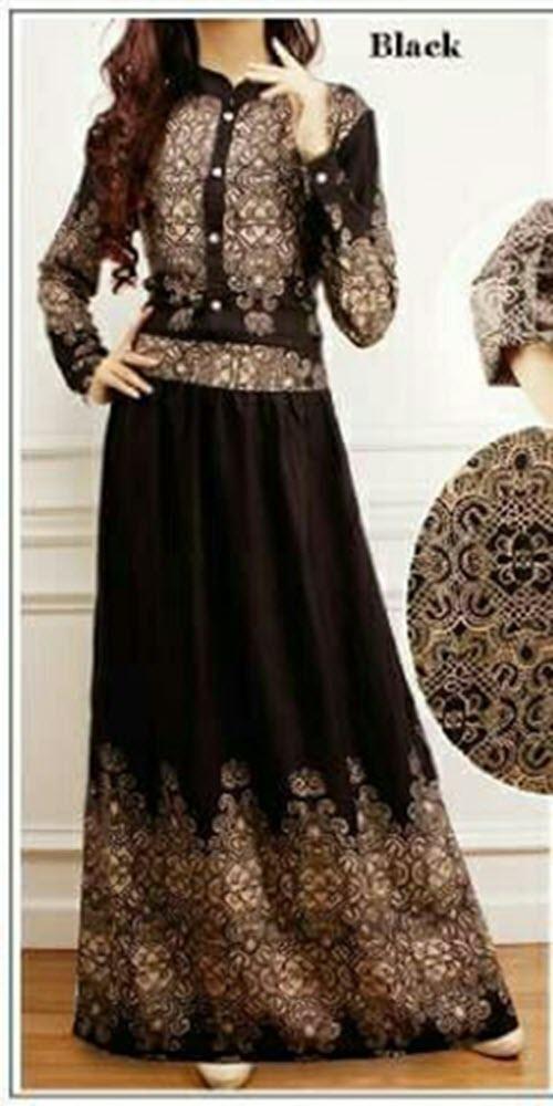LF Gaun Gamis Wanita Modern TERBARU / Baju Murah / Rok Murah / Dress Cewek / Gamis wanita Murah / Dress Gaun Pesta Murah / Gamis Cantik Bagus / Gamis Lebaran / Dress Gamis Muslim Wanita / Gamis Gaun Panjang / Gaun Pesta hijab AK (OJL) - HITAM