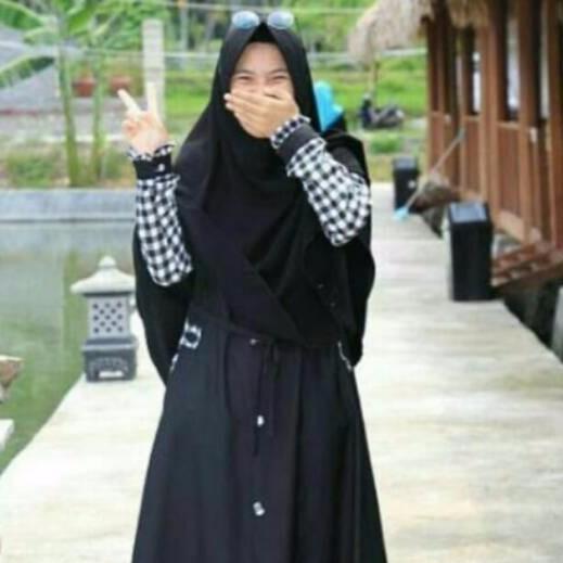 Gamis kotak kotak gamis asoka gamis baloteli balotelli balloteli dress syari busana muslim remaja coksu size L (B)