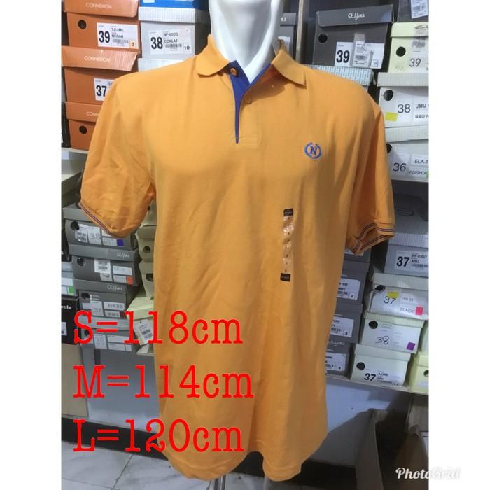 BAJU KAOS KERAH COWO PRIA KEREN KUNING BRANDED MURAH MERK NEVADA -