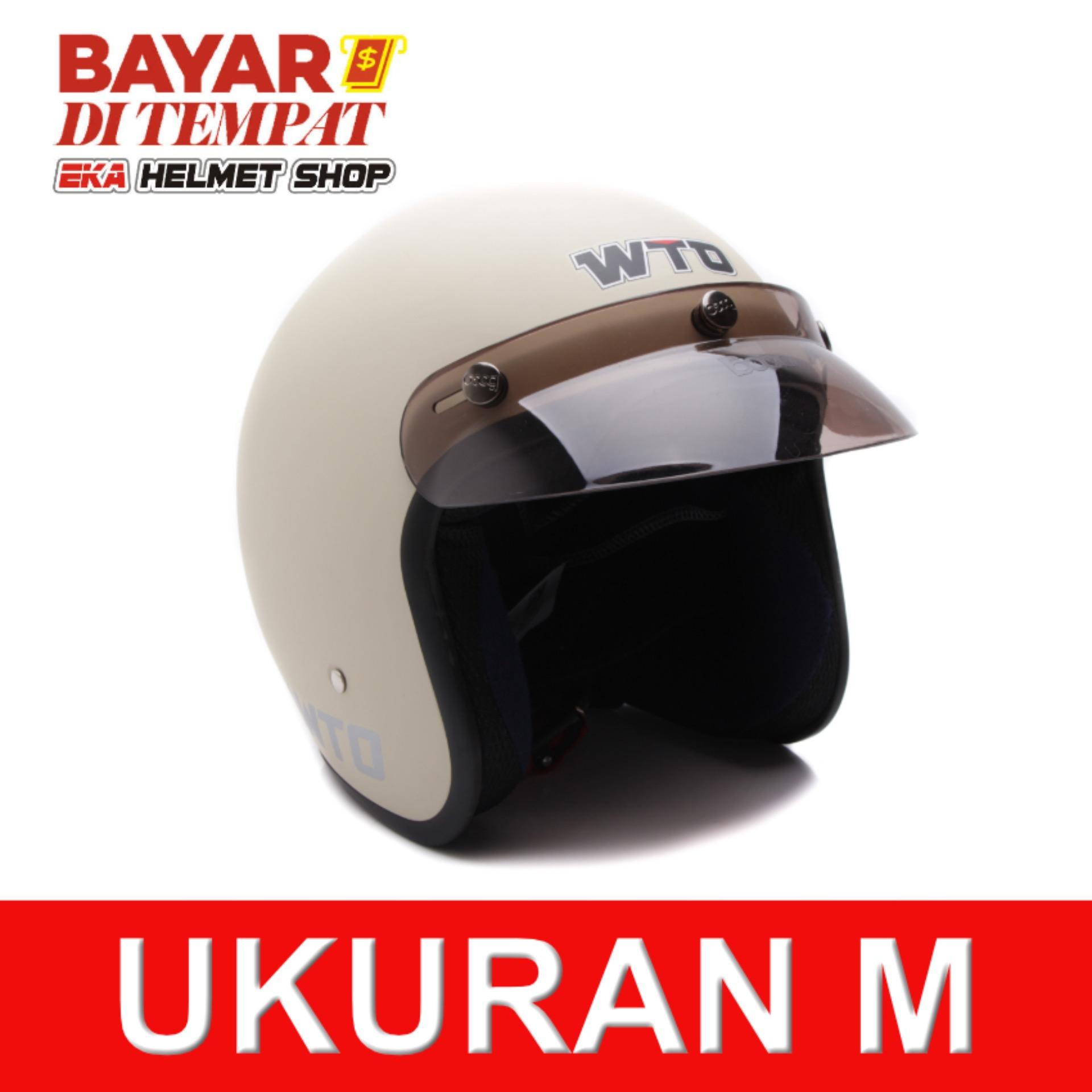 WTO Helm Bogo Retro Pet - CLS1 - Krem Doff