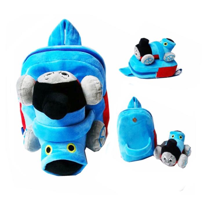 Toylogy Thomas Tas Ransel Sekolah Anak TK / Paud - Boneka Timbul Kereta Biru