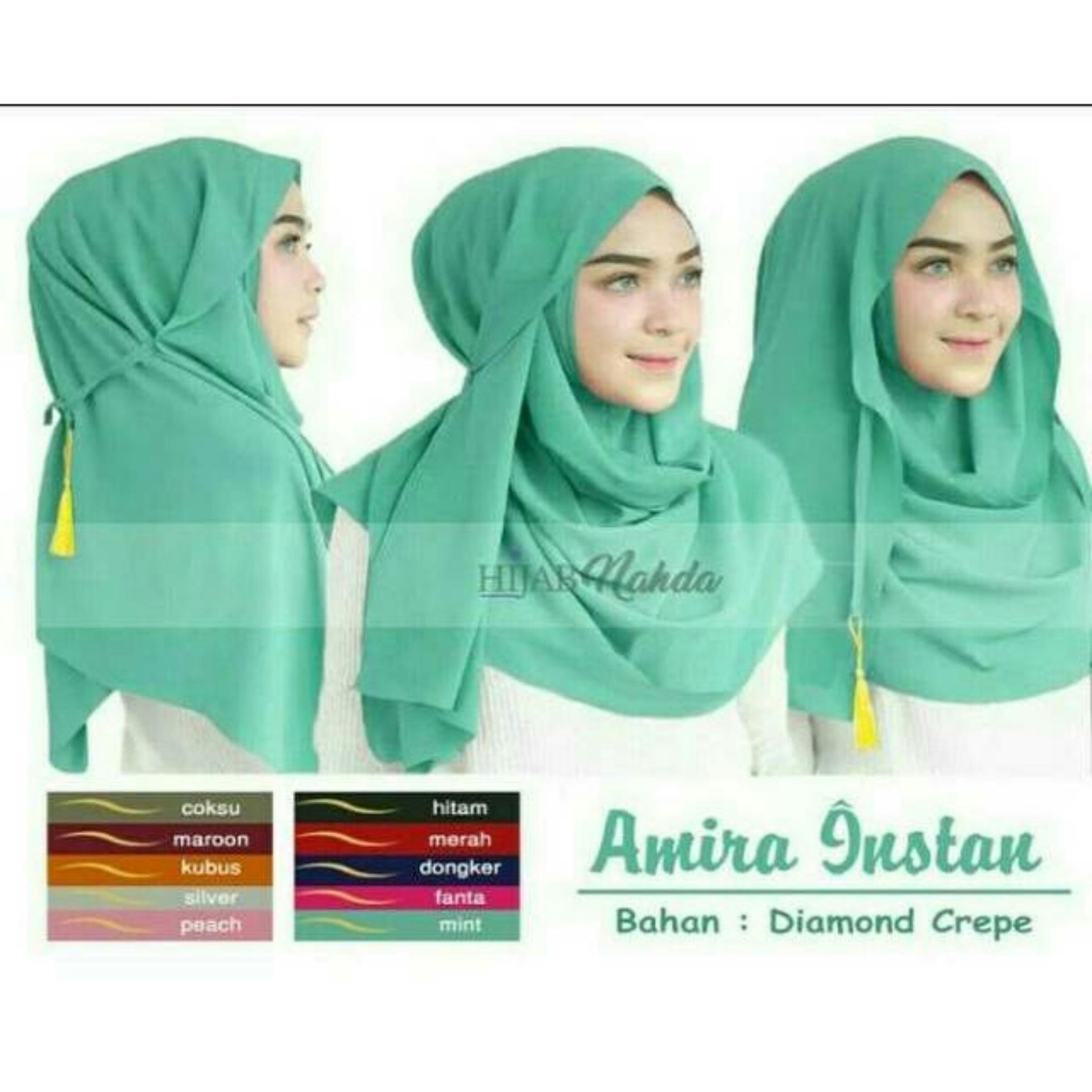 5 pcs Kerudung Murah Jilbab Pastan Pashmina Instan Amira Tali Tassel Best Seller