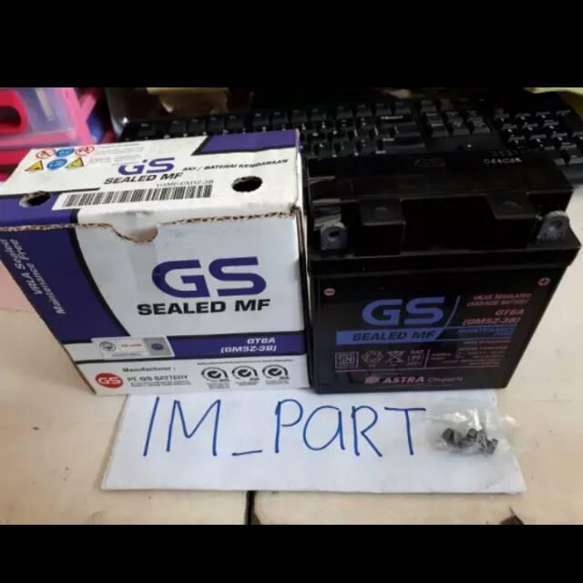 Aki Gs Kering GT6A GM5Z 12V Volt 5A Ampere Grand Supra X Megapro Lama 1999-2009 Primus 31500-GS-GT6A