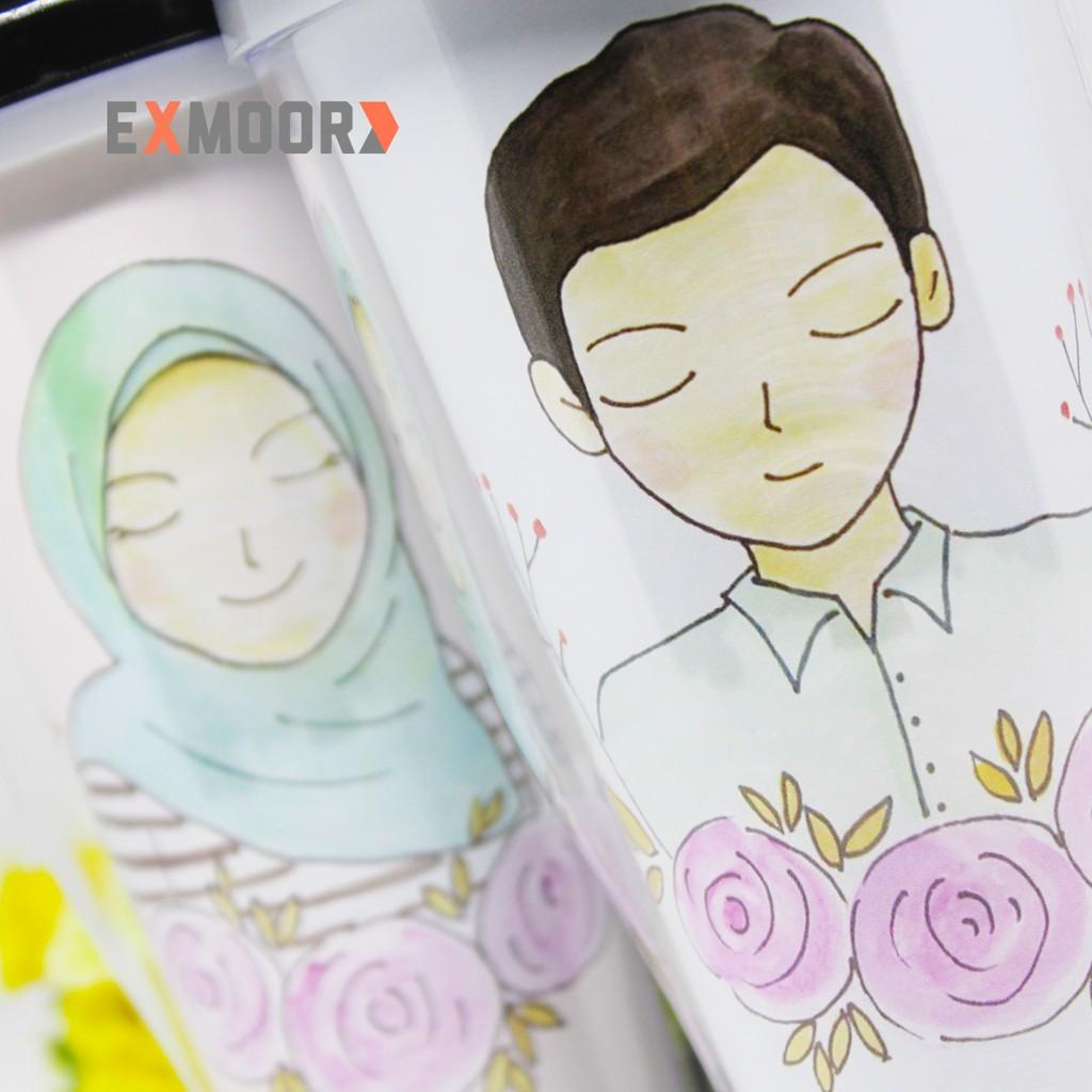 Kelebihan Tumbler Couple Pengantin Doodle Hijab Simpel Untuk Kado