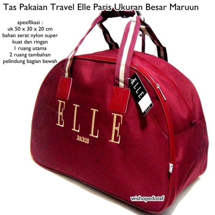 TAS TRAVEL TAS KOPER JINJING PAKAIAN ELLE MAROON - Maroon - 1qyEaO