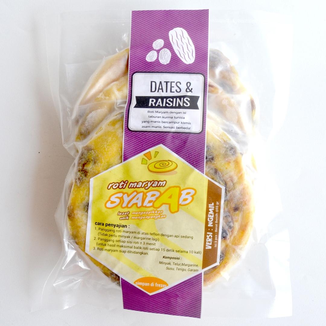 Dates Raisins - Roti Maryam / Cane / Canai Syabab - Versi Ngemil - Kurma Kismis