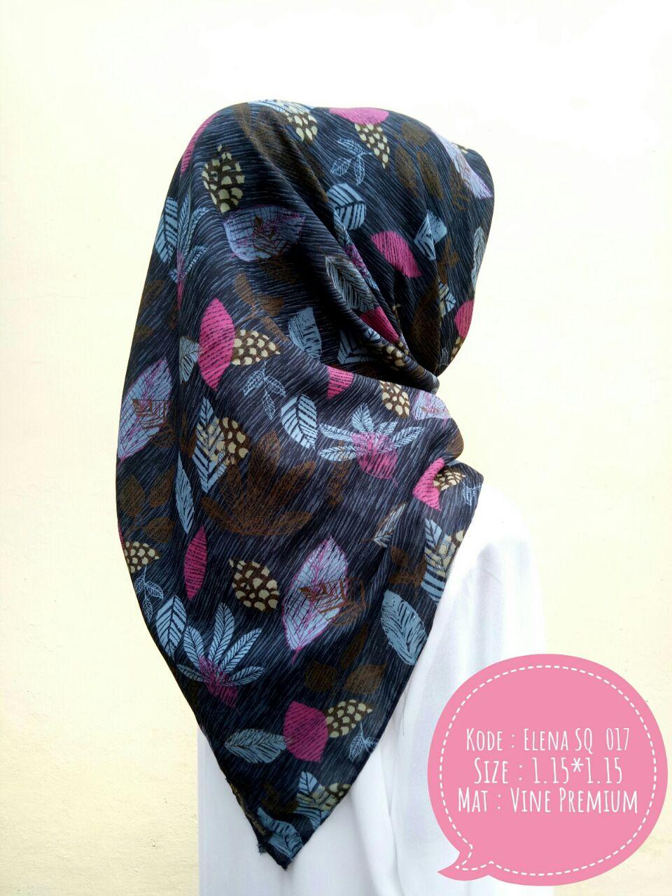 Elena Leaflo SQ Jilbab Motif Kerudung Segi Empat Abstrak Murah Kualitas Premium by Nggemesin Hijab