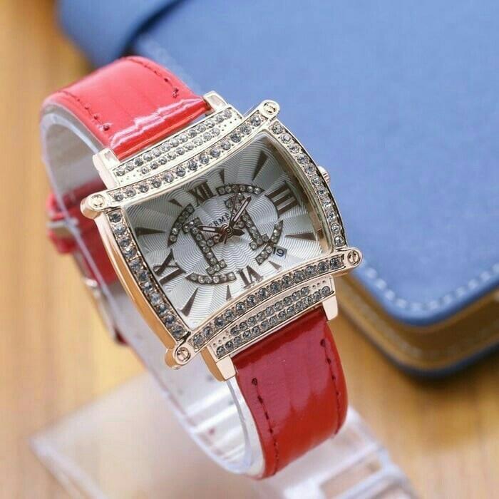 best seller jam tangan wanita murah hermes / jtr 1094 merah NEW