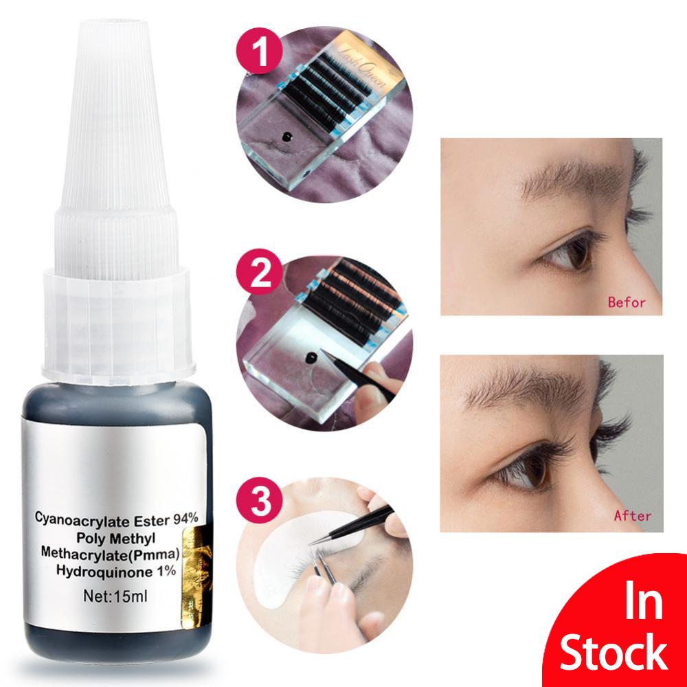 【Buy 1 Free 1】Natural Fast Dry Eyelash Extension Glue Super Glue Eyelash Grafting Instant Super Sticky Glue - intl