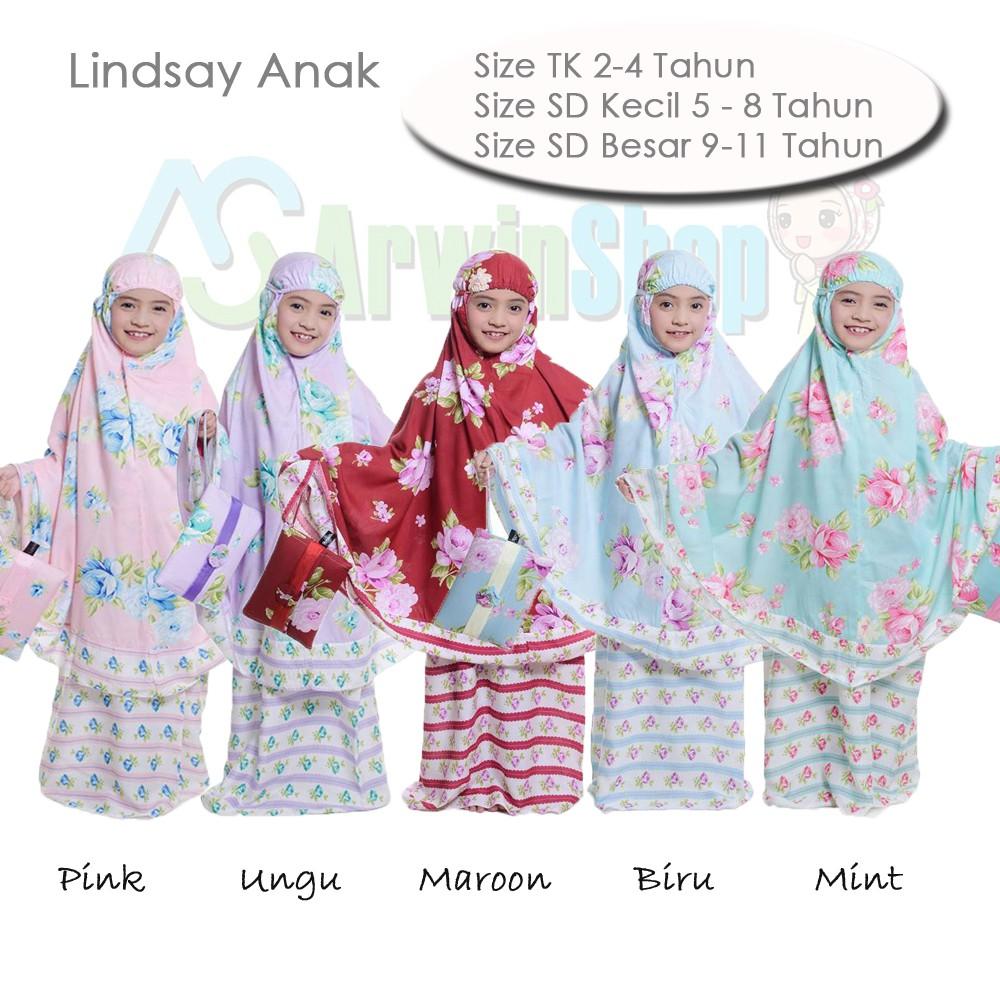 HOT PROMO KIDS !! Mukena Anak 2-11 Tahun - Mukena Bali Anak Lindsay Tas Pesta MUKENA ANAK TERBARU SD Kecil Pink