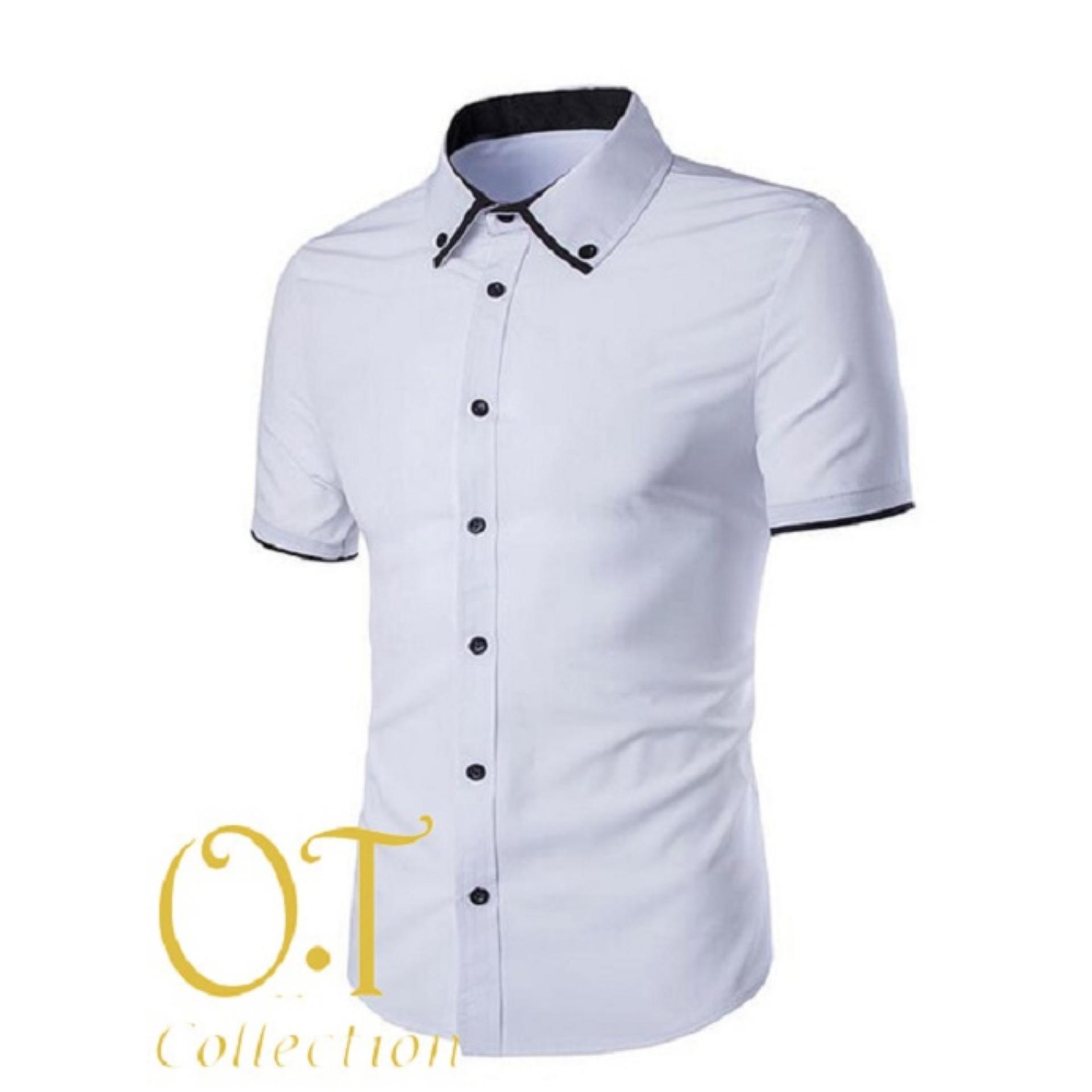 New Item! Kemeja Pria Katun Stretch PutihKode Dhala-FASH323