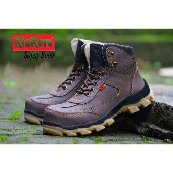 SEPATU BOOTS PRIA SEPATU KICKERS SAFETY UJUNG BESI