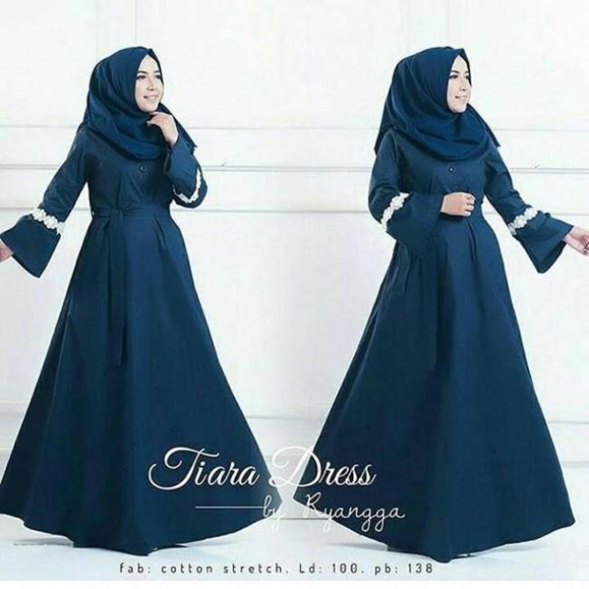 Baju Muslim Original Gamis Tiara Dress Dress Wolfice Muslim Panjang Dress Casual Wanita Pakaian Hijab Modern Gamis Modis Trendy Gaun Terbaru