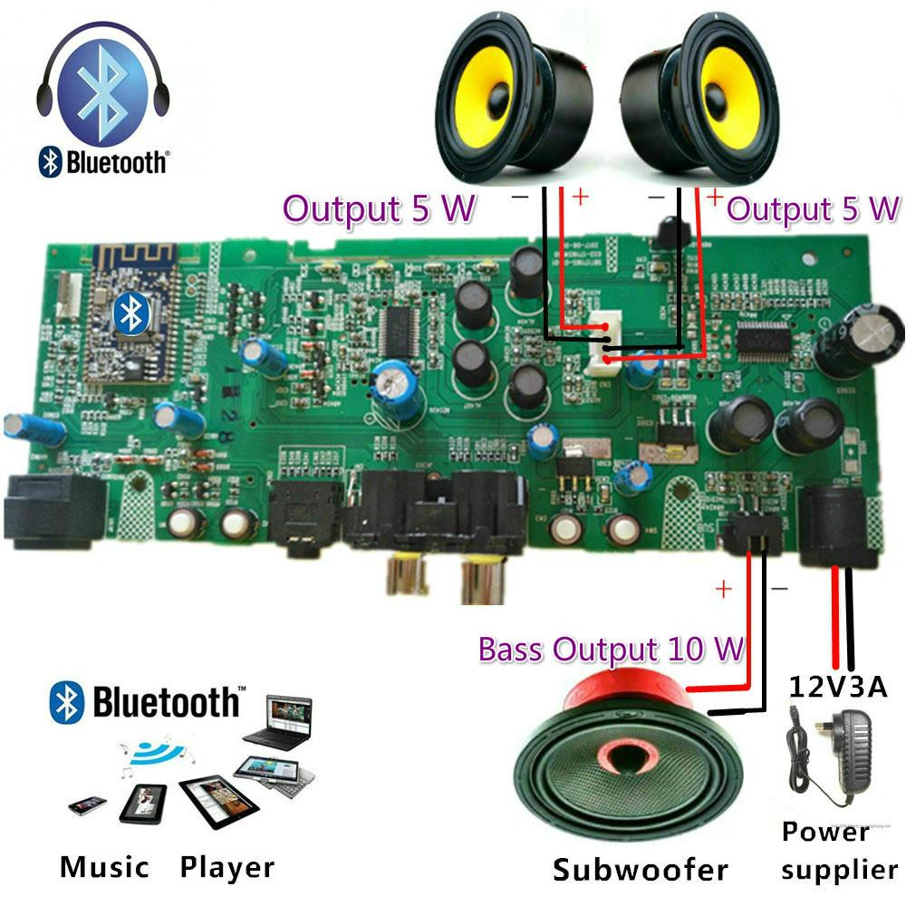 2.1 Channel Digital Tube Power Bass Amplifier Audio Plate Amplifier TPA3110 Chips Class HIFI Amplifier DC12-24V - intl