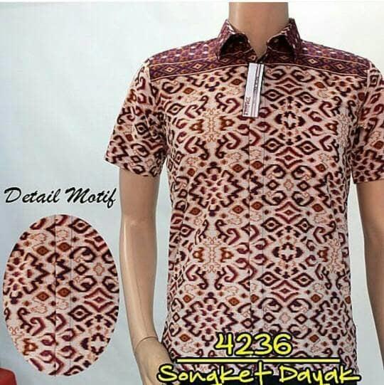 Kemeja Batik Pria.Songket Dayak 4236