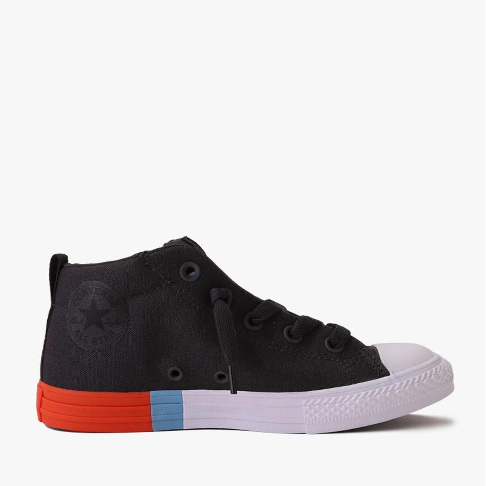 Converse Chuck Taylor All Star Street Mid Sepatu Sneakers Anak - Hitam