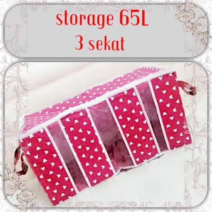 TERLARIS STORAGE BOX Karakter Mickey Mouse 65liters bamboo charcoal tempat baju PROMO