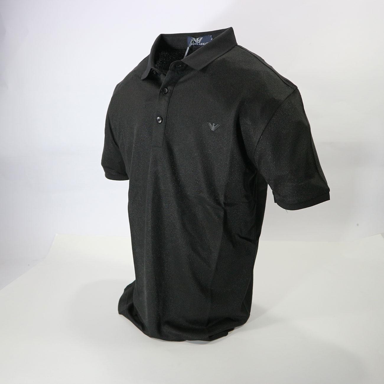 Kaos Kerah / Polo Shirt Armani Black 2 Full Cotton Premium - Kingkong Jeans