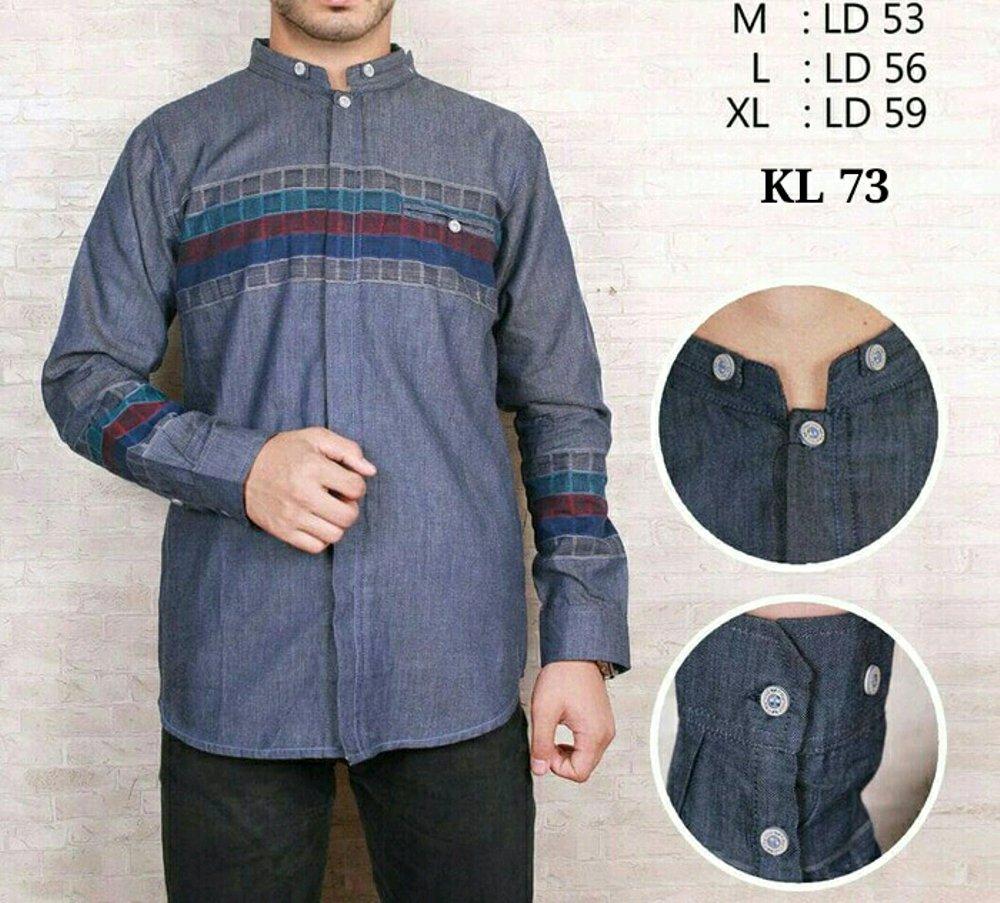 Baju Koko Modern Semi Slimfit KL73 - Kemeja Muslim - Gamis Pria - Jasko - Pakaian Atasan Muslim Cowok - Koko Lengan Panjang Pria di lapak New Trendy newtrendy
