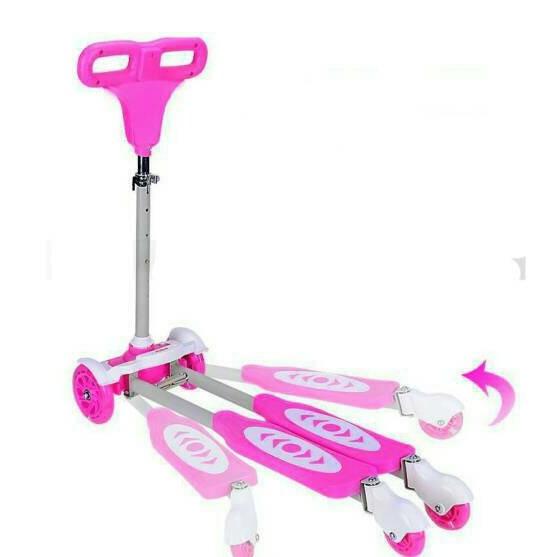 4 Wheel Frog Kick Scooter - Skuter Anak  Skuter Gunting Kodok  Otoped Anak Roda 4
