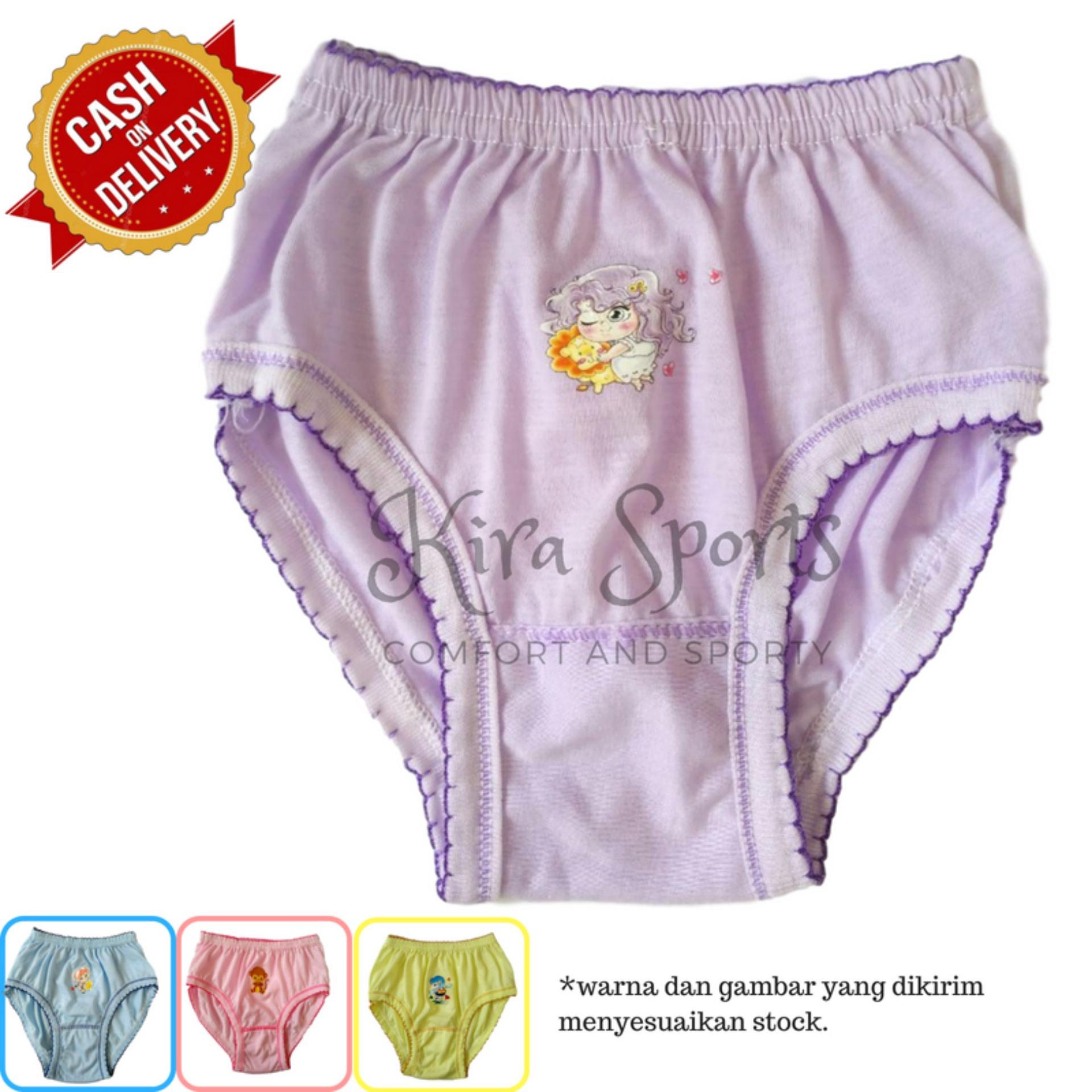 Kira Sports Celana Dalam Anak Perempuan / Aneka Bawahan Cewek Motif Kartun Karakter Lucu Terbaru Untuk Anak-anak dan Balita / Bukan Merk Sorex Jumbo Transparan G-string Boxer Bunga dan Untuk Ibu hamil / Dalaman Wanita Bahan Katun Murah ANK716 - Bisa COD