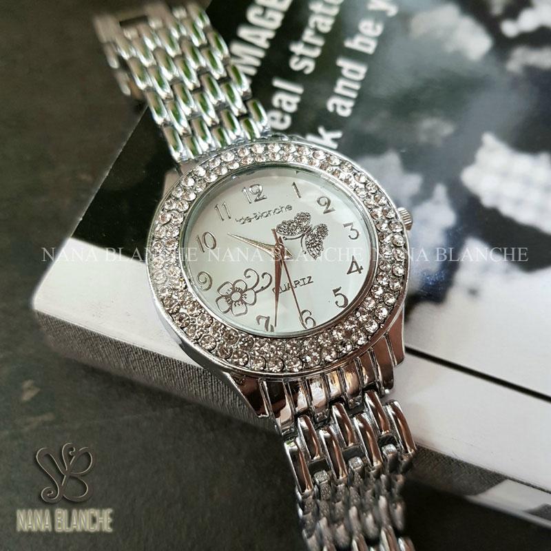 Nana Blanche Lineola Jam Tangan Wanita - Silver