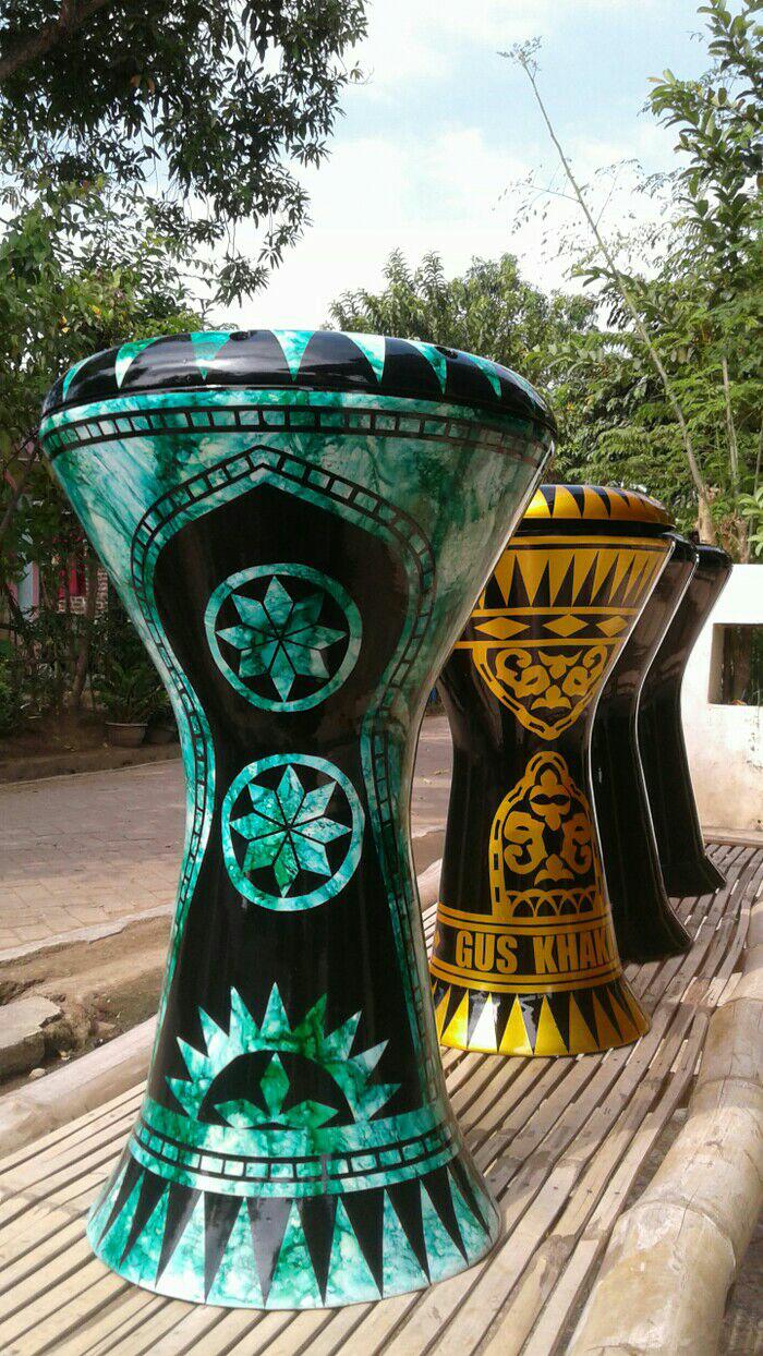 Darbuka bintang masjid Hijau 8 3/4 inc