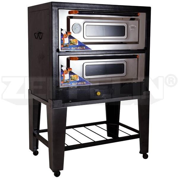 Black Gas Oven 90Cm Zeppelin (Black Oven Gas Zeppelin) - K5nw7q
